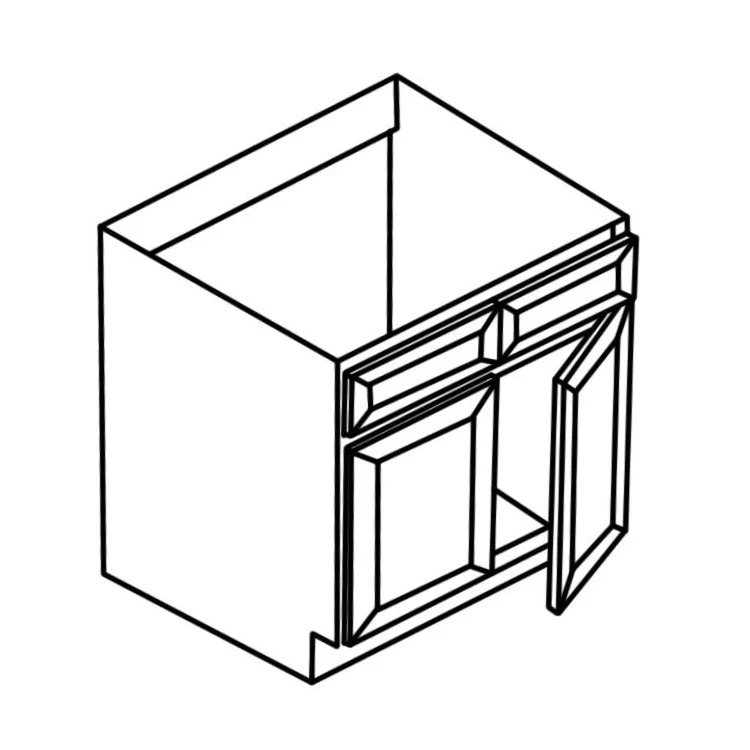 SB33(IWC) Ivory White Classic Solid Wood Base Kitchen Cabinet