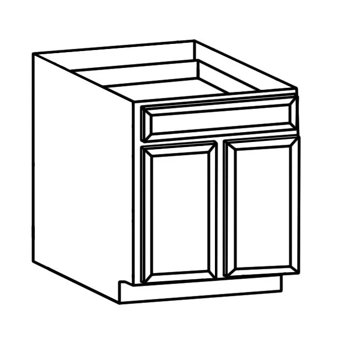 B30(WHS) White Shaker Solid Wood Base Kitchen Cabinet