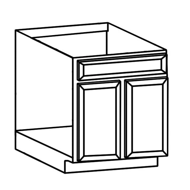 SB27(WHS) White Shaker Solid Wood Base Kitchen Cabinet