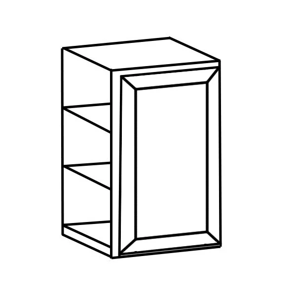 W1236 (WHS) White Shaker Solid Wood Wall Kitchen Cabinet