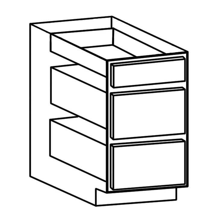 3DB36(GRS) Grey Shaker Solid Wood Base Kitchen Cabinet