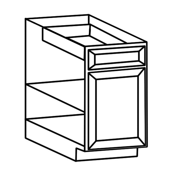 B09(GRS) Grey Shaker Solid Wood Base Kitchen Cabinet