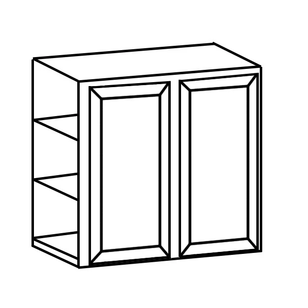W3030(GRS) Grey Shaker Solid Wood Wall Kitchen Cabinet