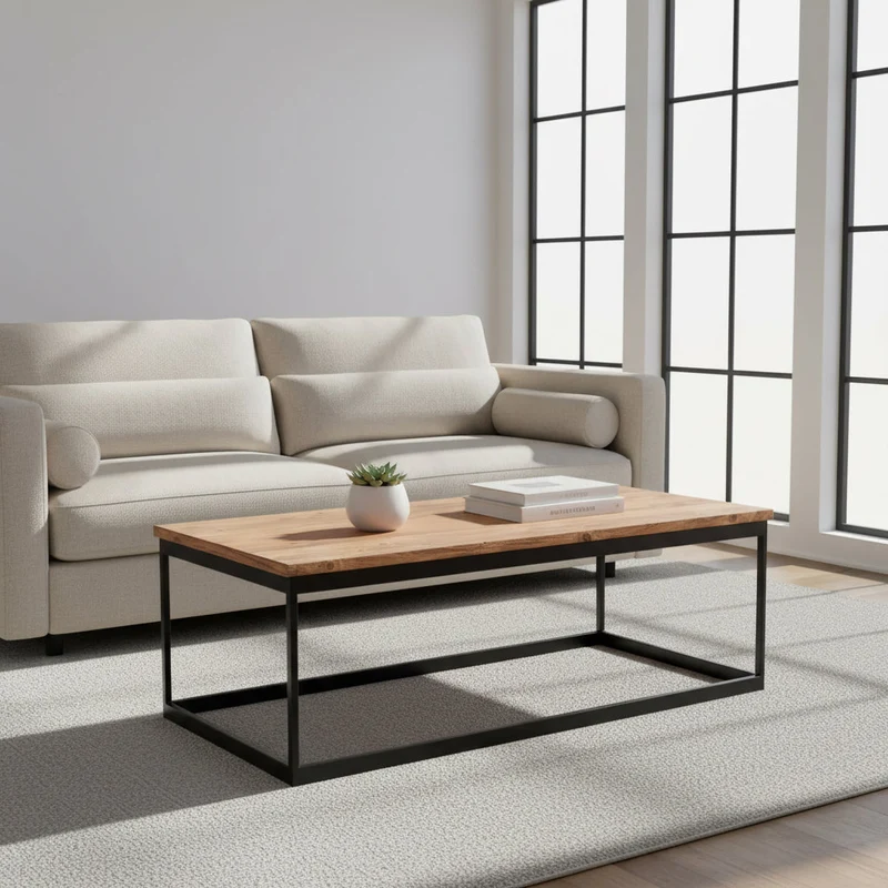Porto - Table basse en acacia massif 127 cm