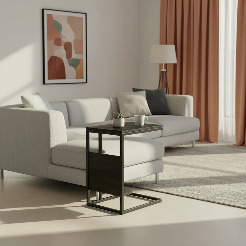 Chennai - Table d'Appoint Bout de Canapé en manguier massif 40 cm