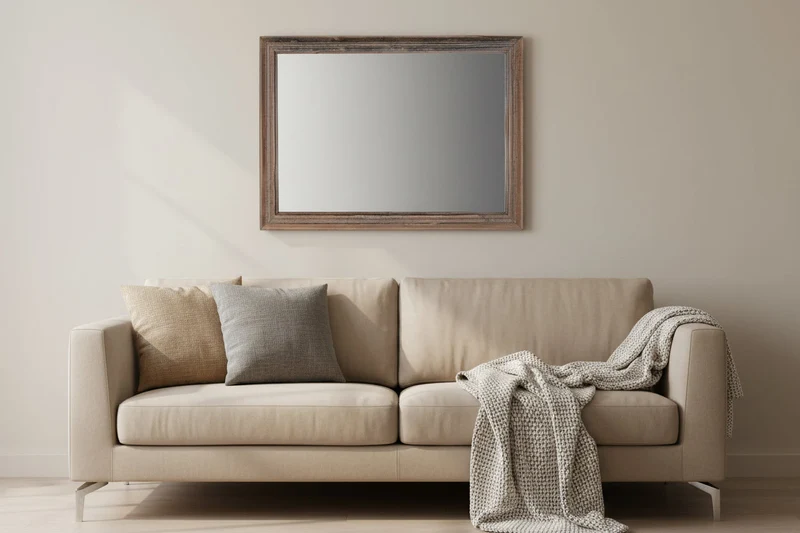 Calcutta — Miroir Rectangulaire en Teck Recyclé 112 × 93 cm