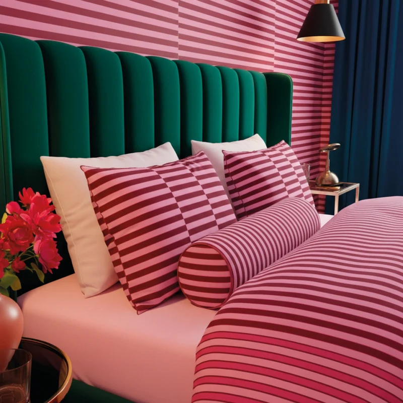 Couvre-lit satin de coton Eclat Rose - 220 x 250 cm