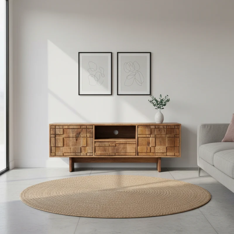 Kyoto - Meuble TV en manguier massif 135 cm