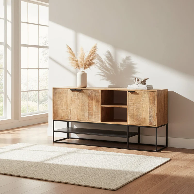 Turin - Buffet/ Meuble TV en manguier massif 180 cm