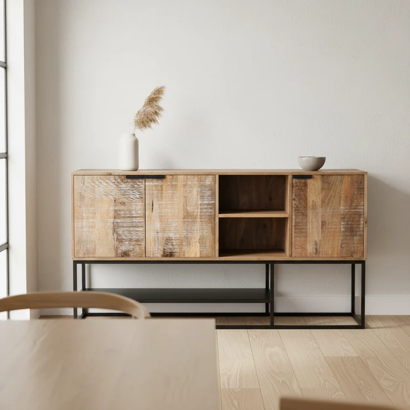 Turin - Buffet/ Meuble TV en manguier massif 160 cm