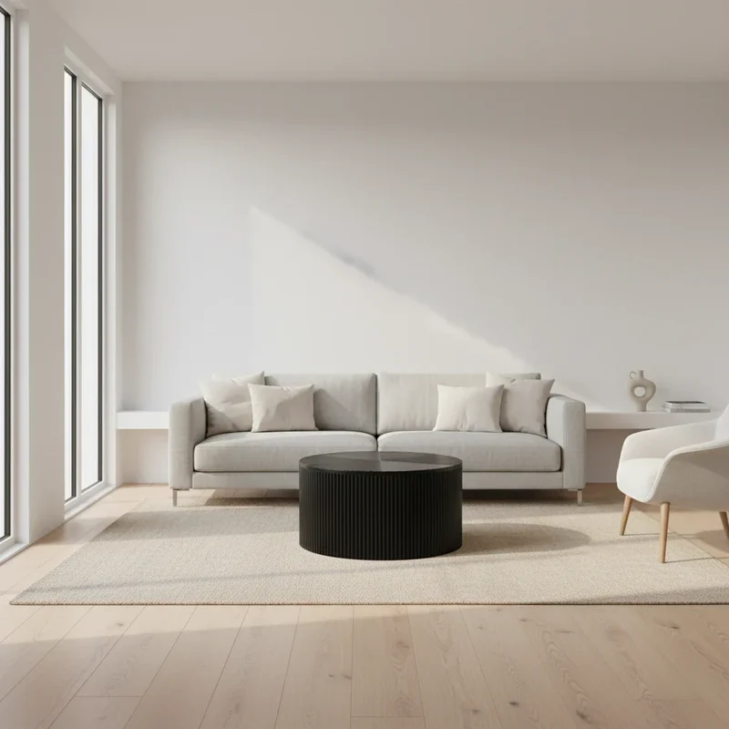 Ibiza - Table basse ronde en manguier massif 80 cm