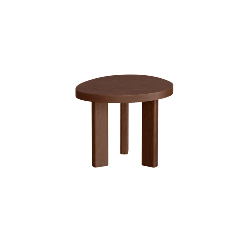 Table basse Eden - Frêne - Noyer foncé - Ovale - 50 cm - Petit