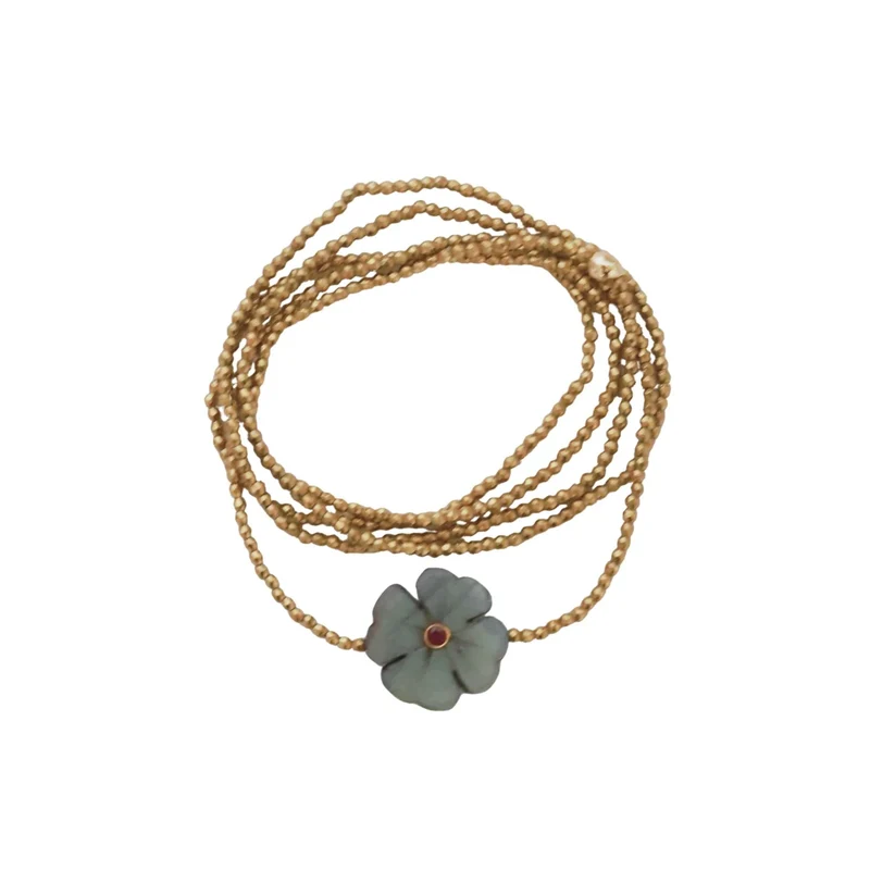 Sautoir Fleur Labradorite