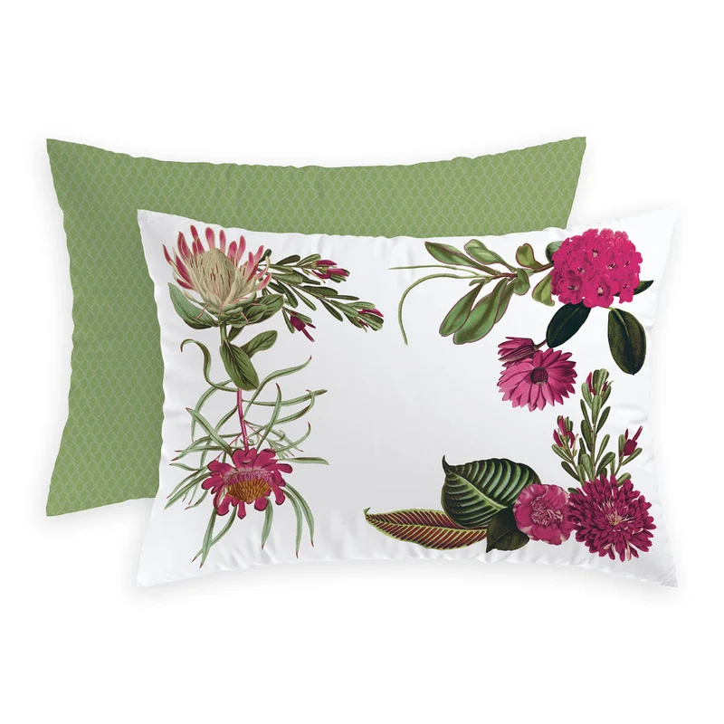 Taie(s) d'oreiller satin de coton - Garden vert