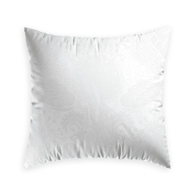 Taie(s) d'oreiler satin de coton - Jacquard Arles Blanc