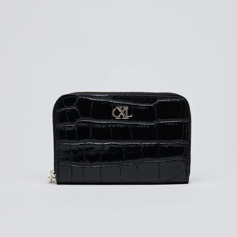 Petit portefeuille Tuilerie en cuir croco italien