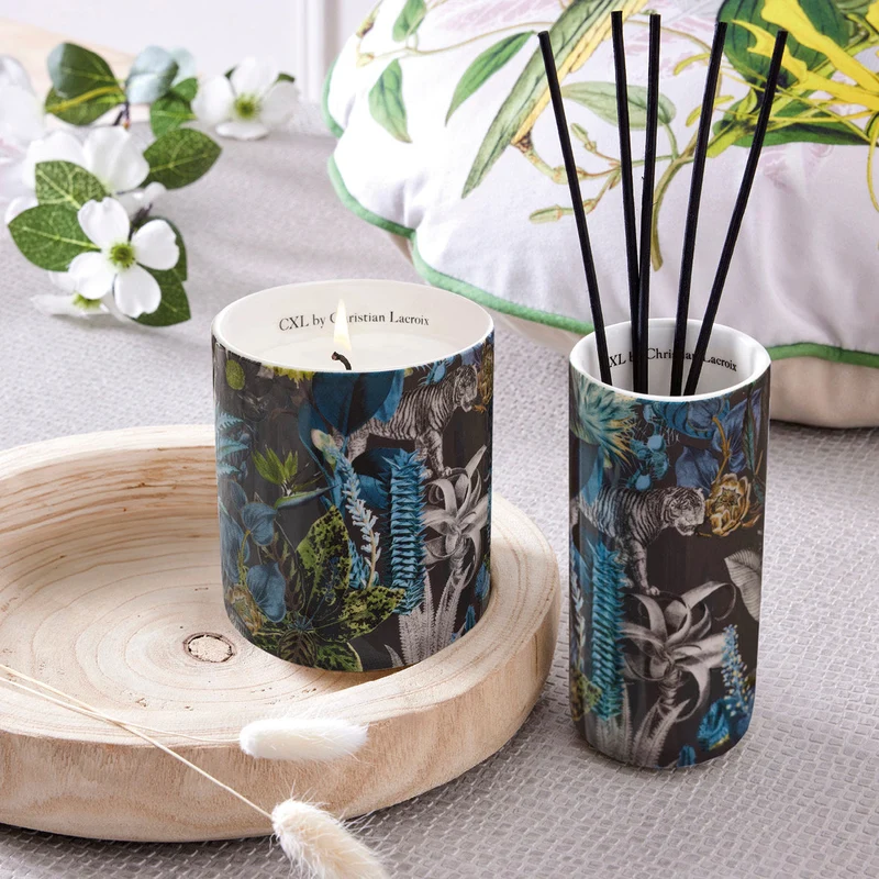 Bougie parfumée en pot de porcelaine Jasmin & Ylang Zanzibar Gris foncé - 315 g