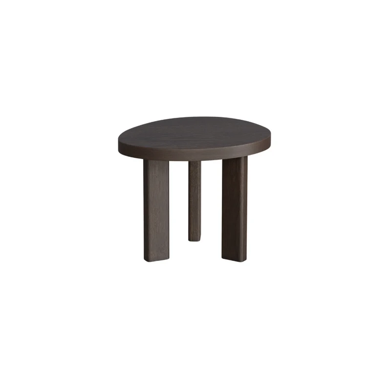 Table basse Eden - Bois fumé - Ovale - 50 cm - Petit