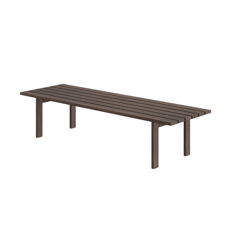 Table basse Melanie - Bois de frêne - Couleur bois fumé - 140 cm
