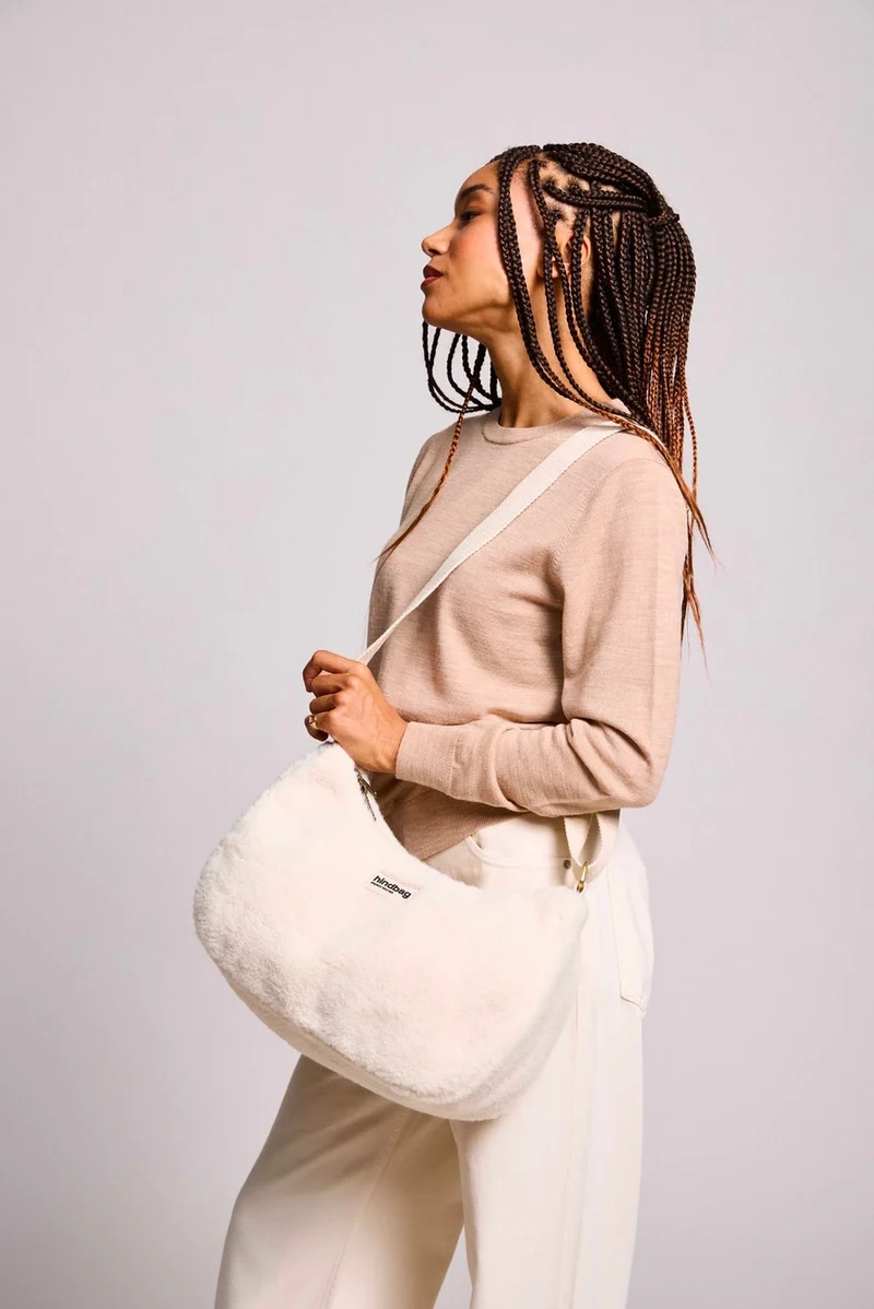 Sac bandoulière teddy ivoire