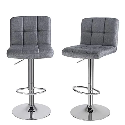 2 Tabourets de bar gris foncé