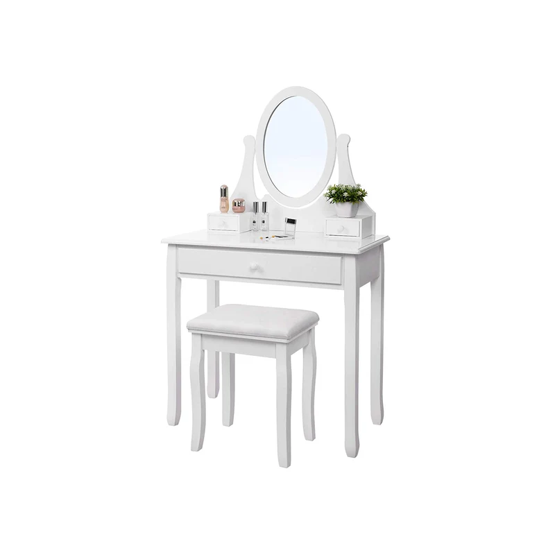 Set coiffeuse miroir ovale