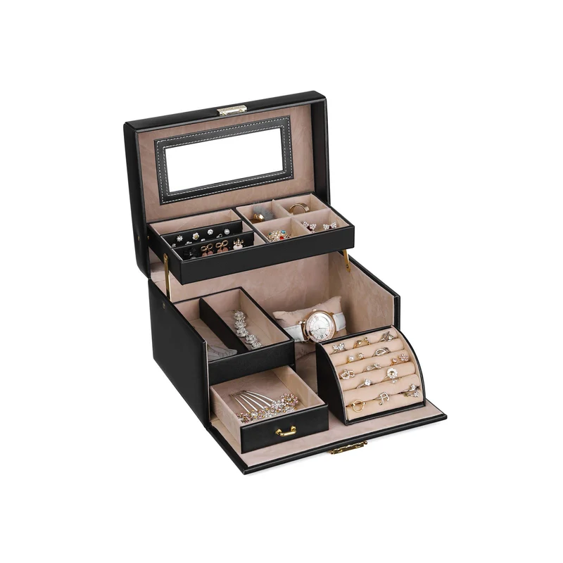 Coffre à bijoux multi-niveaux
