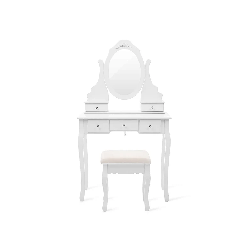 Coiffeuse avec miroir LED