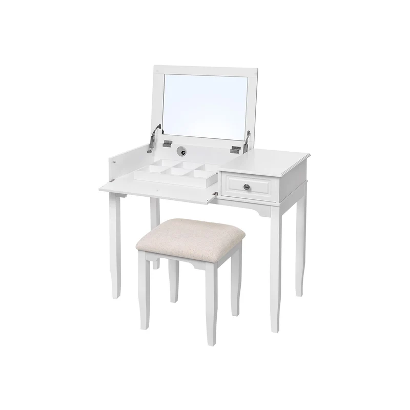 Set coiffeuse miroir pliable