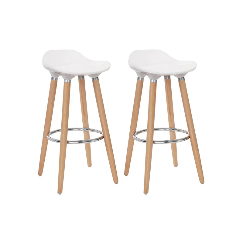 2 Tabourets de bar pieds hêtre
