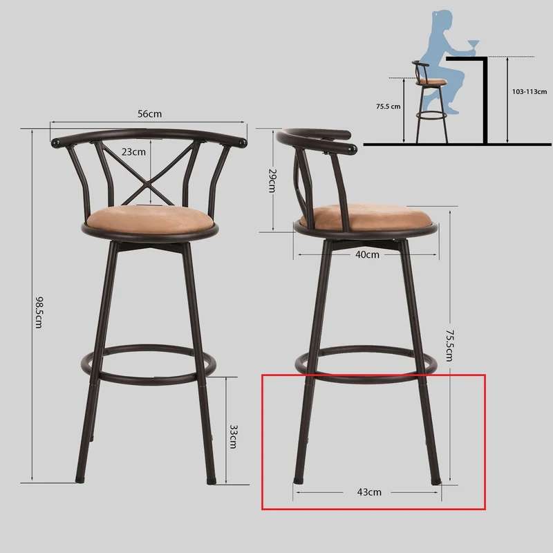 HAILEY 29 chair legs - 8PCS