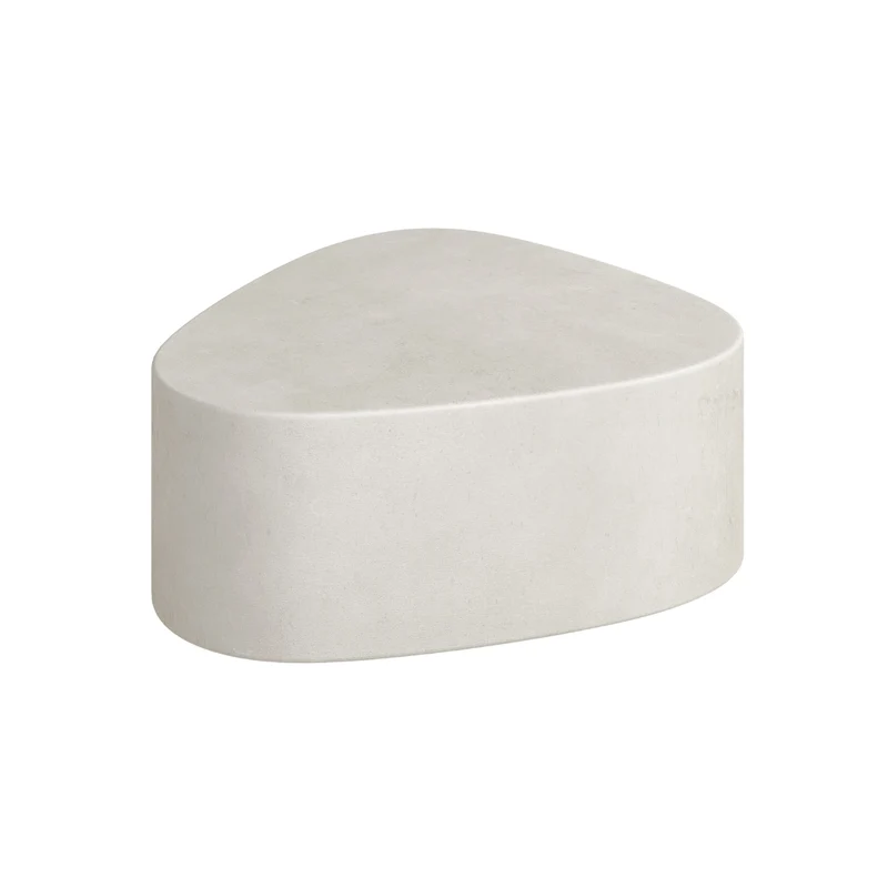 Table basse Varzy - MicroSkin - Latte - Grande - L75 x P70 x H30 cm