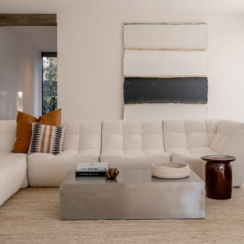 Table basse rectangulaire Sienna - 120 cm - Acier inoxydable