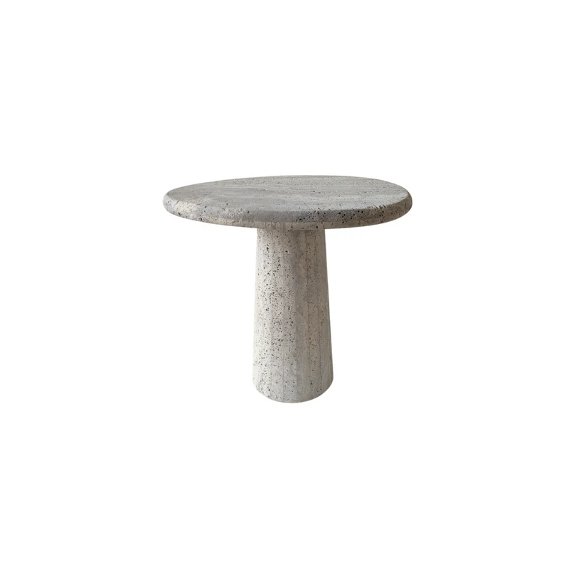 Table d'appoint Reef B52 D44 H47 - Grès gris - Bord rond - Non rempli