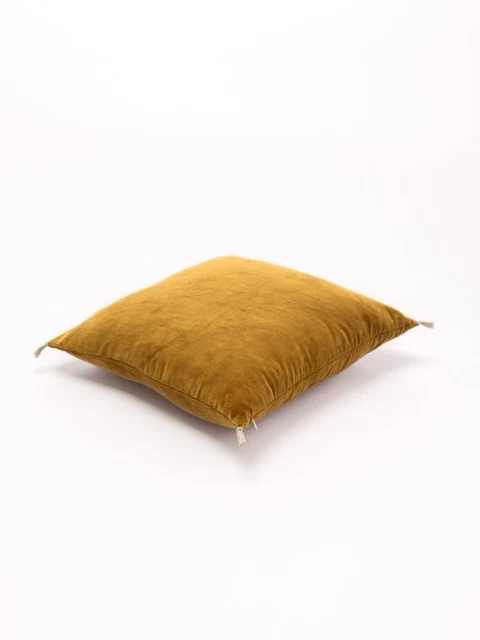 Coussin velours bronze