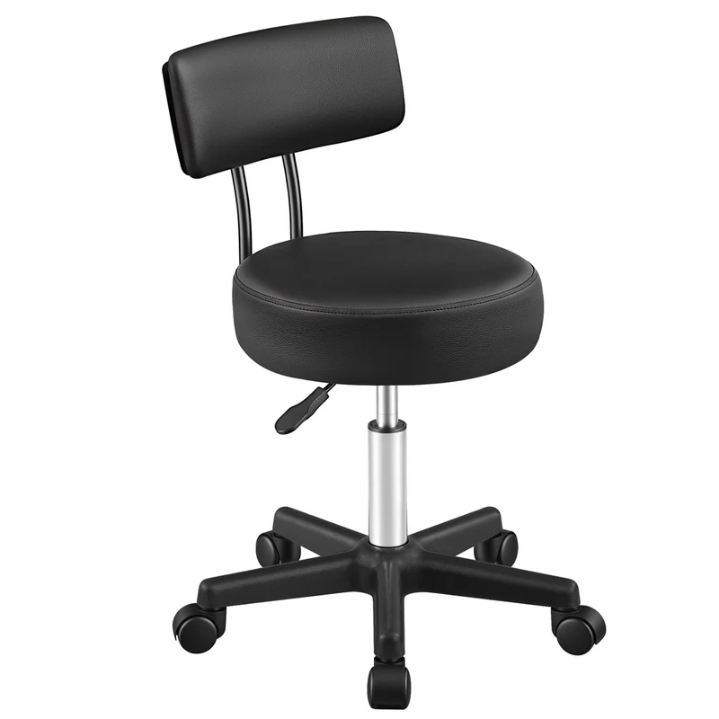 Tabouret à Roulettes Confortable avec Dossier