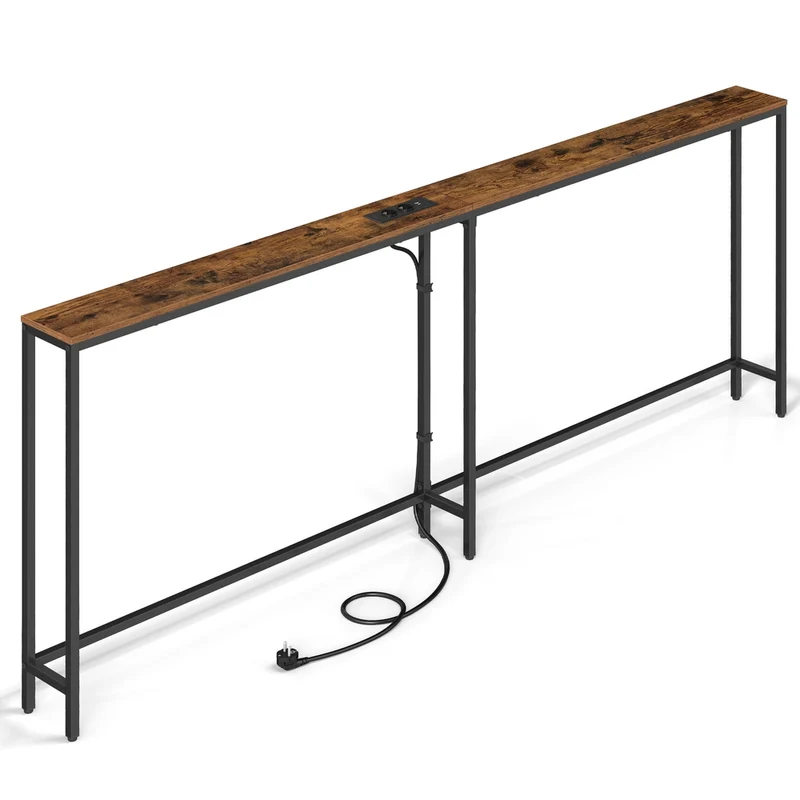 Table Console avec Multiprise et Plateau Monobloc