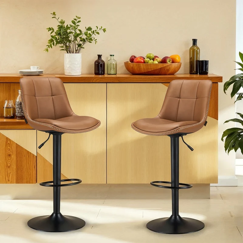 Tabourets de bar design avec siège pivotant à hauteur réglable