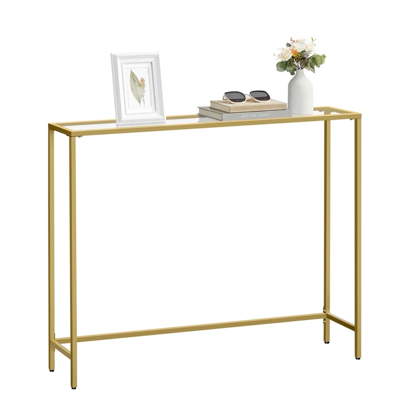 Console en verre trempé élégante pour entrée et salon