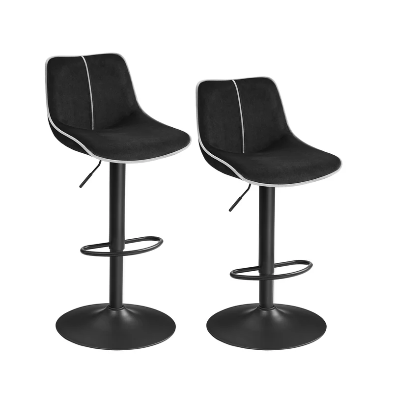 Tabourets de bar pivotants avec dossier ergonomique