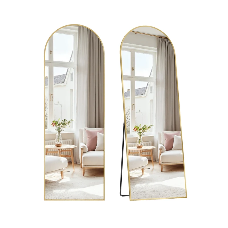 Miroir sur pied arqué pour chambre et dressing