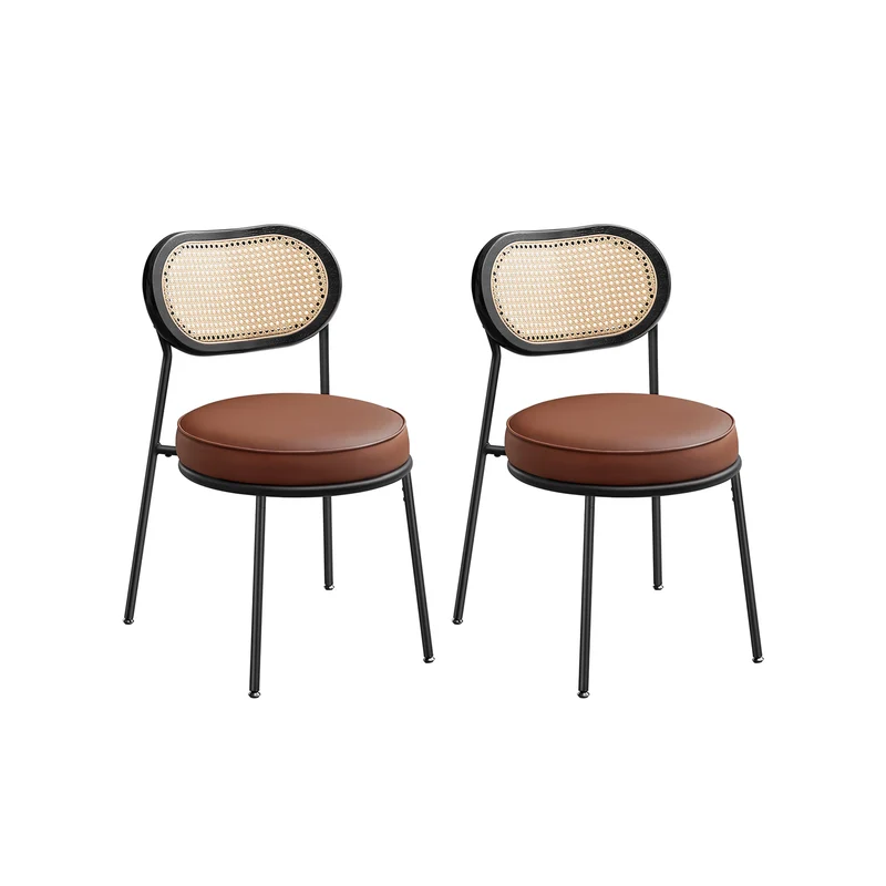 Lot de 2 tabourets de bar en rotin pe boho