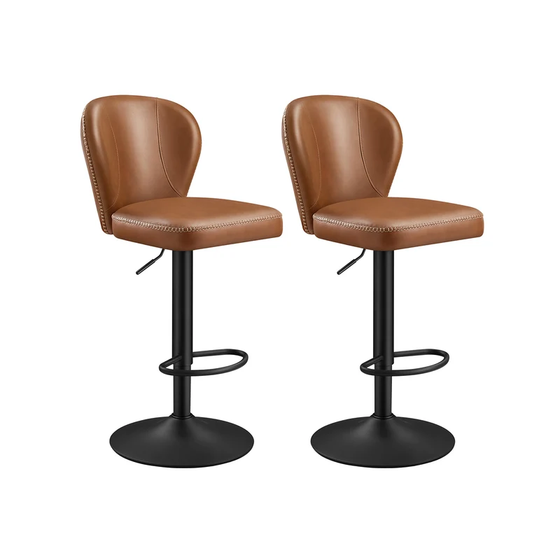 Collection EKHO - 2 tabourets de bar pivotant à 360° avec dossier