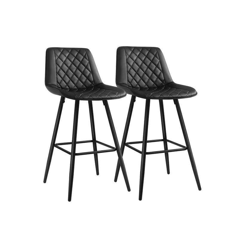 2 Tabourets de bar avec repose-pieds