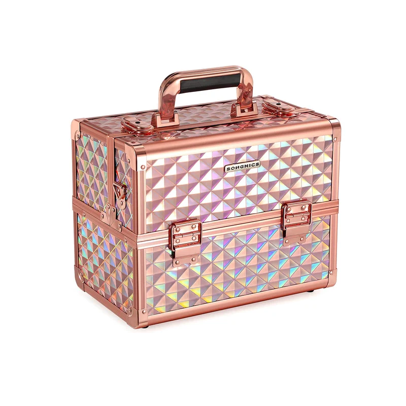 Mallette à maquillage rose gold