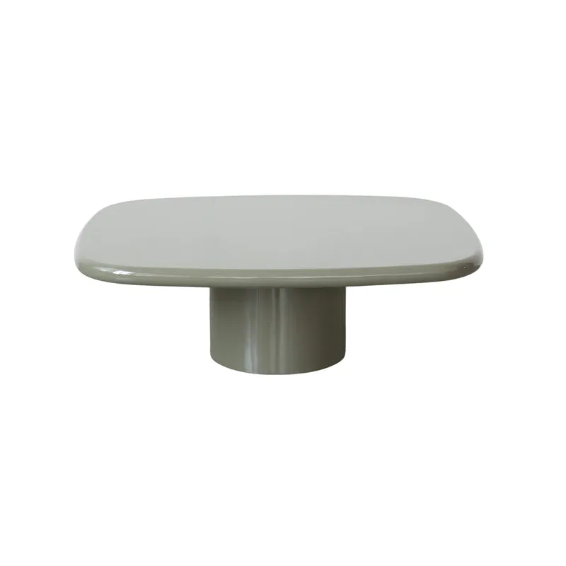 Salontafel Mouzon - 90 cm - Glossy StoneSkin - Kaki clair
