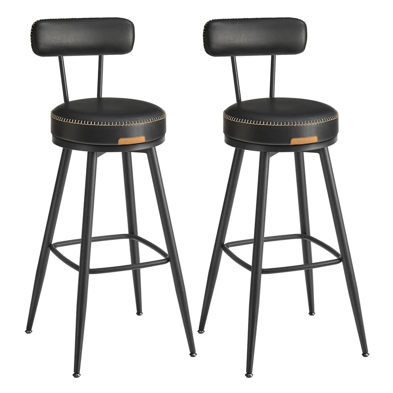 EKHO Collection - Tabourets de bar design en PU (Lot de 2)
