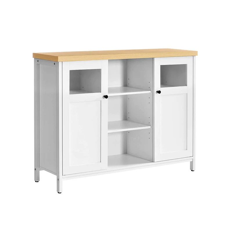 Meuble de rangement blanc boisé