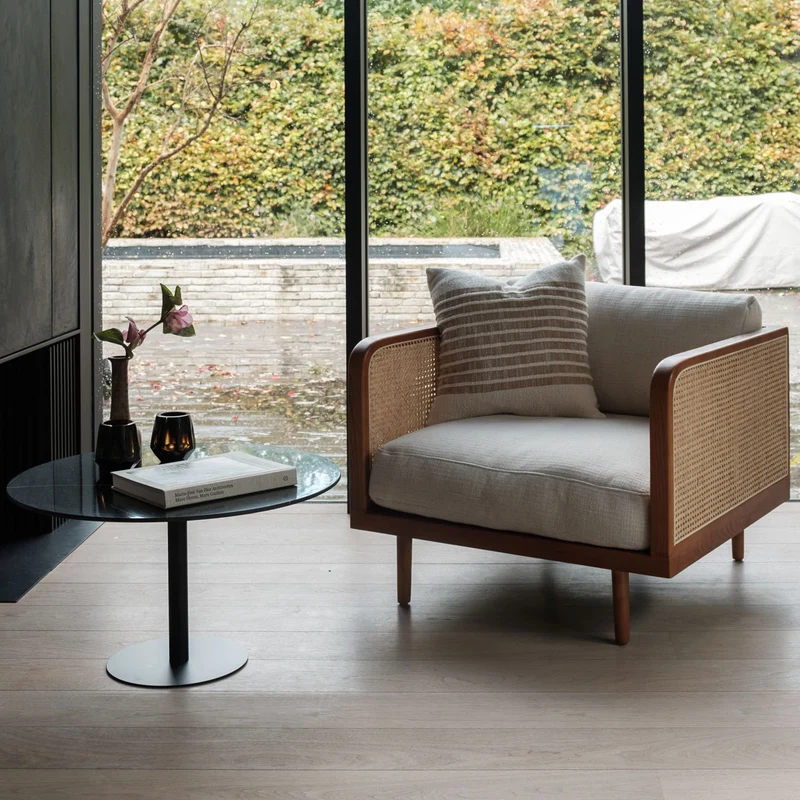 Table d'Appoint Jake - Céramique Noire - 70x35cm - Noir
