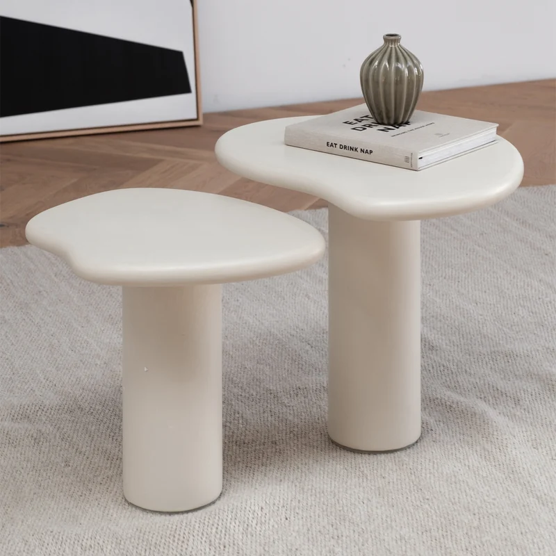 Elva - Table d'appoint haute - StoneSkin - Latte